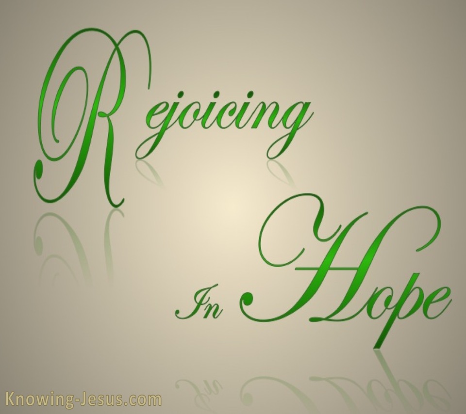 Romans 12:12 Rejoice In Hope (beige)